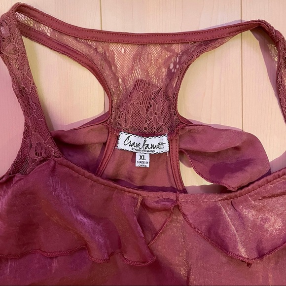 Macys Cold shoulder satin tank - Picture 3 of 4